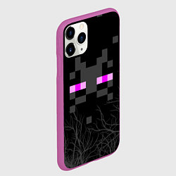 Чехол iPhone 11 Pro матовый ЭНДЕРМЕН МАЙНКРАФТ MINECRAFT, цвет: 3D-фиолетовый — фото 2