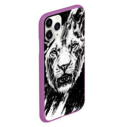 Чехол iPhone 11 Pro матовый ТигрTiger, цвет: 3D-фиолетовый — фото 2