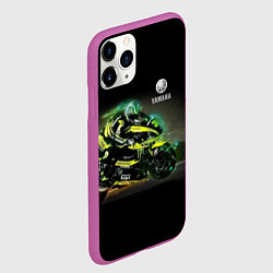 Чехол iPhone 11 Pro матовый YAMAHA - famous racing team!, цвет: 3D-фиолетовый — фото 2