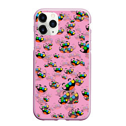 Чехол iPhone 11 Pro матовый Toca Boca logo pink Тока Бока, цвет: 3D-розовый