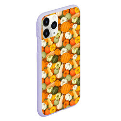 Чехол iPhone 11 Pro матовый Тыквы Pumpkin, цвет: 3D-светло-сиреневый — фото 2
