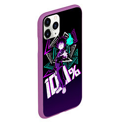 Чехол iPhone 11 Pro матовый Шигео и Ямочки - Моб Психо 100, цвет: 3D-фиолетовый — фото 2