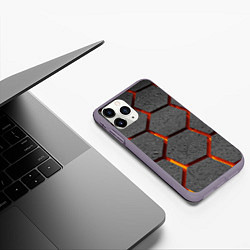 Чехол iPhone 11 Pro матовый Раскаленный асфальт, цвет: 3D-серый — фото 2