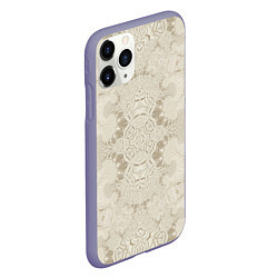 Чехол iPhone 11 Pro матовый Коллекция Фрактальная мозаика Бежевый 292-6-n-5-2, цвет: 3D-серый — фото 2
