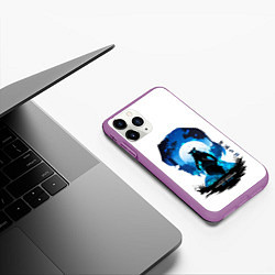 Чехол iPhone 11 Pro матовый Иноске Клинок рассекающий демонов, цвет: 3D-фиолетовый — фото 2