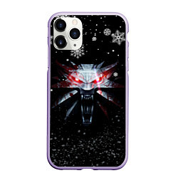 Чехол iPhone 11 Pro матовый ВЕДЬМАК НОВОГОДНИЙ THE WITCHER WINTER, цвет: 3D-светло-сиреневый