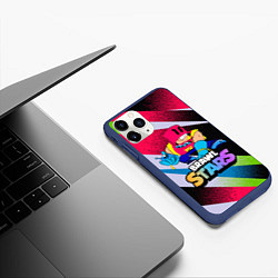 Чехол iPhone 11 Pro матовый GROM BRAWLSTARS ART, цвет: 3D-тёмно-синий — фото 2