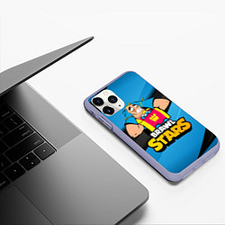 Чехол iPhone 11 Pro матовый GROM ART BRAWL STARS, цвет: 3D-светло-сиреневый — фото 2