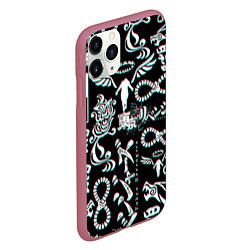 Чехол iPhone 11 Pro матовый ТОКИЙСКИЕ МСТИТЕЛИ ГЛИТЧ, GLITCH, цвет: 3D-малиновый — фото 2
