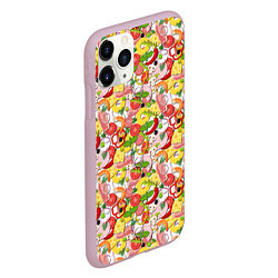 Чехол iPhone 11 Pro матовый Ингредиенты Пиццы, цвет: 3D-розовый — фото 2