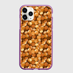 Чехол iPhone 11 Pro матовый Орехи Фундук, цвет: 3D-фиолетовый