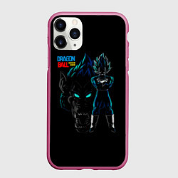 Чехол iPhone 11 Pro матовый Dragon Ball Z Dark, цвет: 3D-малиновый