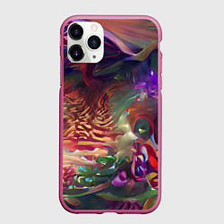 Чехол iPhone 11 Pro матовый Рождественские тайны, цвет: 3D-малиновый