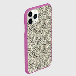 Чехол iPhone 11 Pro матовый Доллары Dollars, цвет: 3D-фиолетовый — фото 2