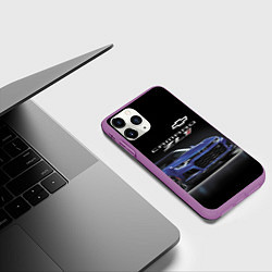 Чехол iPhone 11 Pro матовый Chevrolet Camaro ZL1 Motorsport, цвет: 3D-фиолетовый — фото 2