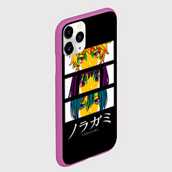 Чехол iPhone 11 Pro матовый Юкине, Ики и Ято - Noragami, цвет: 3D-фиолетовый — фото 2