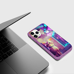 Чехол iPhone 11 Pro матовый Stray, цвет: 3D-фиолетовый — фото 2