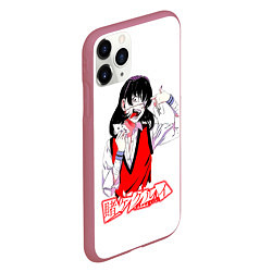 Чехол iPhone 11 Pro матовый Ikishima Midari - Kakegurui, цвет: 3D-малиновый — фото 2