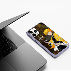 Чехол iPhone 11 Pro матовый ТОМИОКА SLAYER КЛИНОК, цвет: 3D-светло-сиреневый — фото 2
