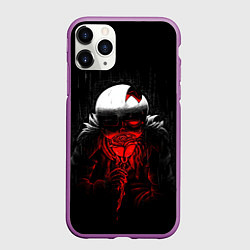 Чехол iPhone 11 Pro матовый UNDERTALE SANS BLOOD ROSE, цвет: 3D-фиолетовый