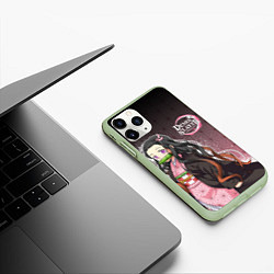 Чехол iPhone 11 Pro матовый НЕЗУКО NEZUKO SLAYER, цвет: 3D-салатовый — фото 2