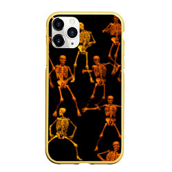 Чехол iPhone 11 Pro матовый Гибкие кости, цвет: 3D-желтый