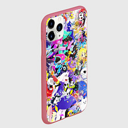 Чехол iPhone 11 Pro матовый UNDERTALE PATTERN HEROES, ВСЕ ГЕРОИ ИГРЫ, цвет: 3D-малиновый — фото 2