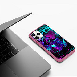 Чехол iPhone 11 Pro матовый KDA NEON GRAFFITI LEAGUE OF LEGENDS, цвет: 3D-малиновый — фото 2