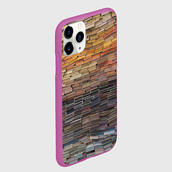 Чехол iPhone 11 Pro матовый Книжные кирпичики знаний, цвет: 3D-фиолетовый — фото 2