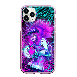 Чехол iPhone 11 Pro матовый KDA NEON DRAGON LEAGUE OF LEGENDS, НЕОНОВЫЕ БРЫЗГИ, цвет: 3D-розовый