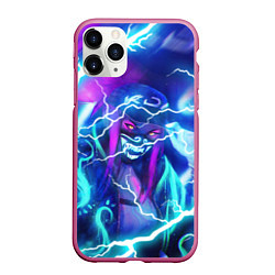 Чехол iPhone 11 Pro матовый KDA FLASHLIGHT NEON КДА В МАСКЕ LEAGUE OF LEGENDS, цвет: 3D-малиновый