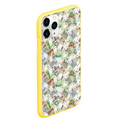 Чехол iPhone 11 Pro матовый Деньги РФ Рубли, цвет: 3D-желтый — фото 2