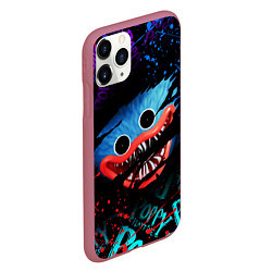 Чехол iPhone 11 Pro матовый POPPY PLAYTIME ЛИЦО МОНСТРА ХАГИ ВАГИ, цвет: 3D-малиновый — фото 2