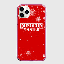 Чехол iPhone 11 Pro матовый ГАЧИМУЧИ DUNGEON MASTER НОВОГОДНИЙ, цвет: 3D-малиновый
