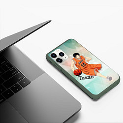 Чехол iPhone 11 Pro матовый Казунари Такао, цвет: 3D-темно-зеленый — фото 2