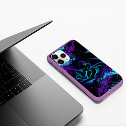 Чехол iPhone 11 Pro матовый SONIC NEON СОНИК НЕОН, цвет: 3D-фиолетовый — фото 2