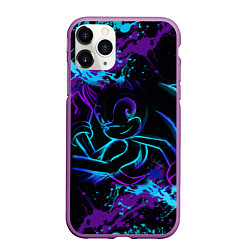 Чехол iPhone 11 Pro матовый SONIC NEON СОНИК НЕОН, цвет: 3D-фиолетовый