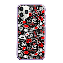 Чехол iPhone 11 Pro матовый Влюблённость Love, цвет: 3D-светло-сиреневый
