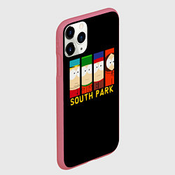 Чехол iPhone 11 Pro матовый South Park - Южный парк главные герои, цвет: 3D-малиновый — фото 2