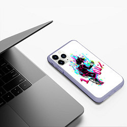 Чехол iPhone 11 Pro матовый Моб Психо 100 процентов, цвет: 3D-светло-сиреневый — фото 2