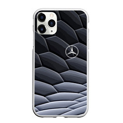 Чехол iPhone 11 Pro матовый Mercedes Benz pattern