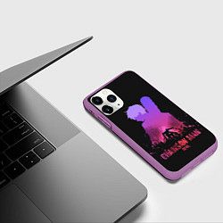 Чехол iPhone 11 Pro матовый Chainsaw Man Дэндзи, цвет: 3D-фиолетовый — фото 2