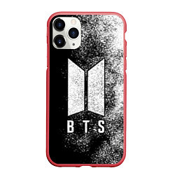 Чехол iPhone 11 Pro матовый BTS ЧБ, цвет: 3D-красный