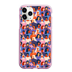 Чехол iPhone 11 Pro матовый Девушки Girls, цвет: 3D-розовый