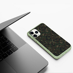 Чехол iPhone 11 Pro матовый Камуфляж: лесной, цвет: 3D-салатовый — фото 2