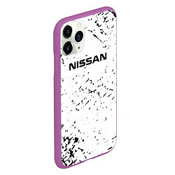 Чехол iPhone 11 Pro матовый Nissan ниссан, цвет: 3D-фиолетовый — фото 2