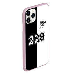 Чехол iPhone 11 Pro матовый 228 два ствола, цвет: 3D-розовый — фото 2