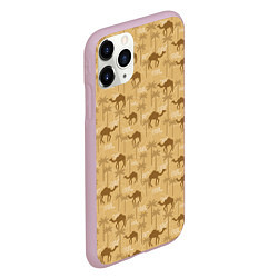 Чехол iPhone 11 Pro матовый Верблюды, цвет: 3D-розовый — фото 2