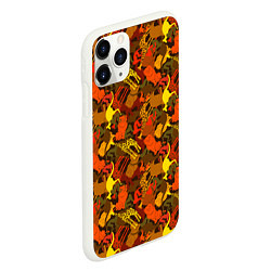 Чехол iPhone 11 Pro матовый Зверинец животные, цвет: 3D-белый — фото 2