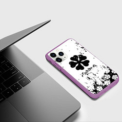 Чехол iPhone 11 Pro матовый Чёрный клевер манга,, цвет: 3D-фиолетовый — фото 2